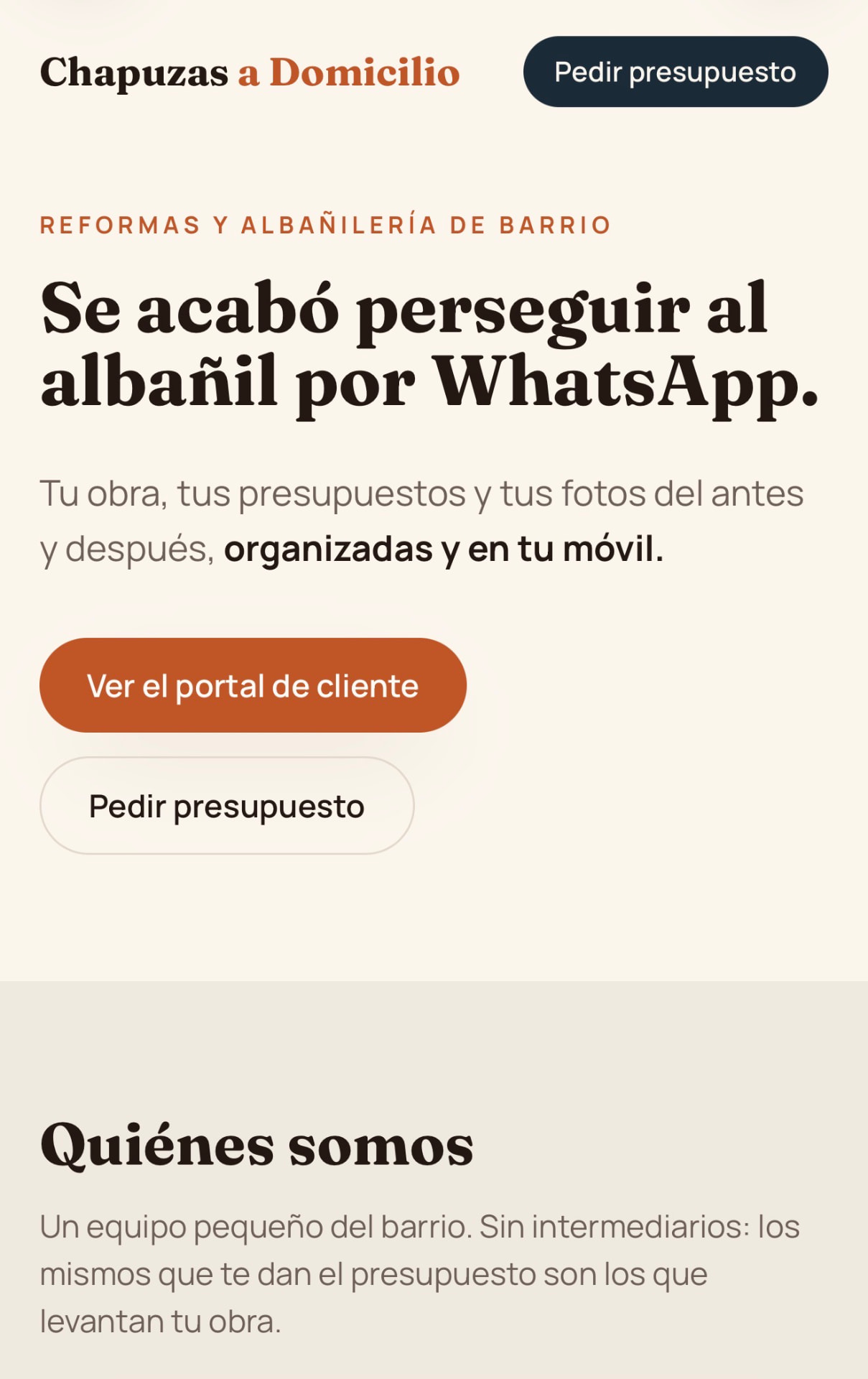 Captura de la app: Pantalla principal